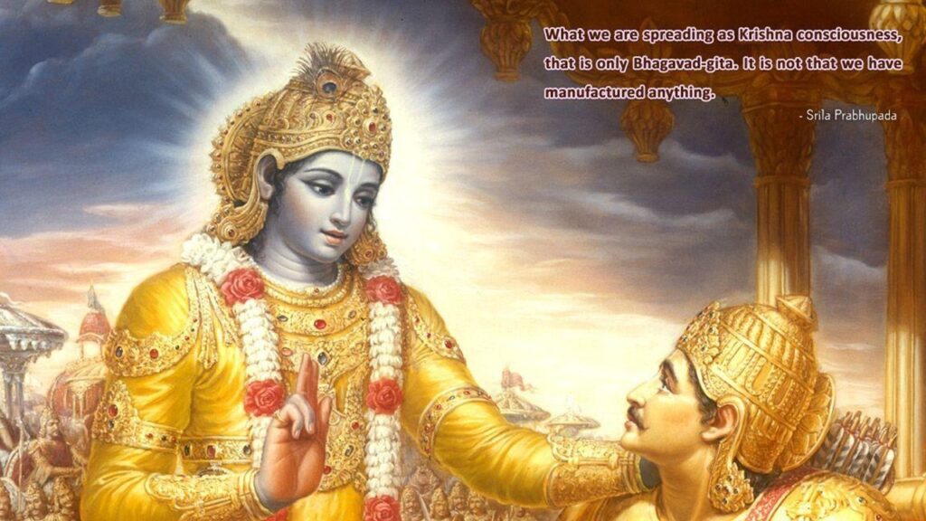 Krishna explains the purpose of human life in Bhagavad Gita 
