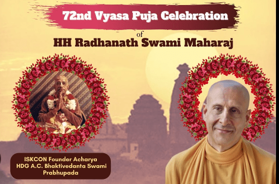 Meditating on the pastimes of HH Radhanath Swami Guru Maharaj on his 72nd Vyas Puja