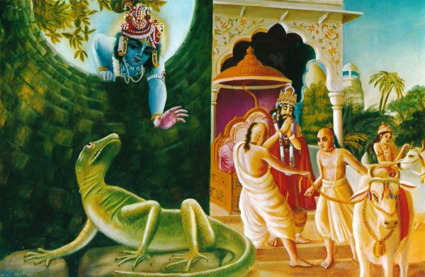 Service to a devotee of Krishna saved King Nṛga