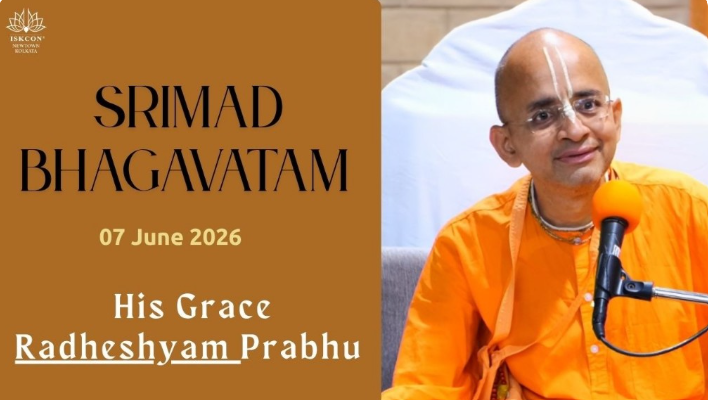 Srimad Bhagavatam class at ISKCON Newtown Temple by HG Radheshyam Prabhu