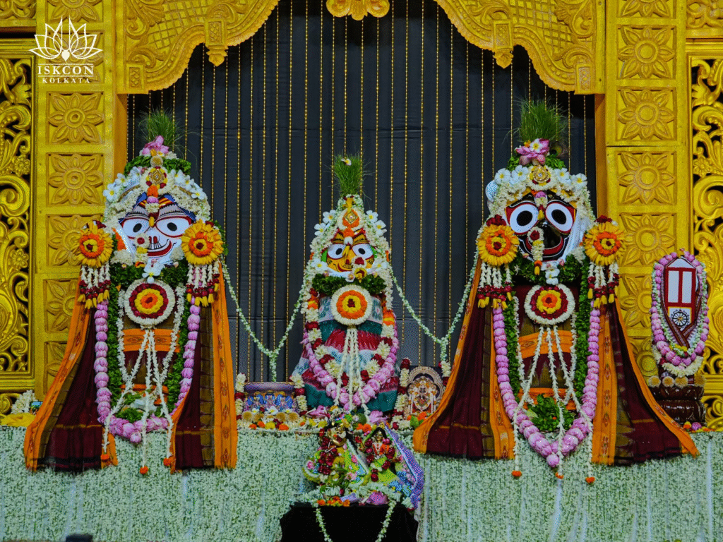 Lord Jagannath worshipped during the 55th Kolkata Rath Yatra 2026